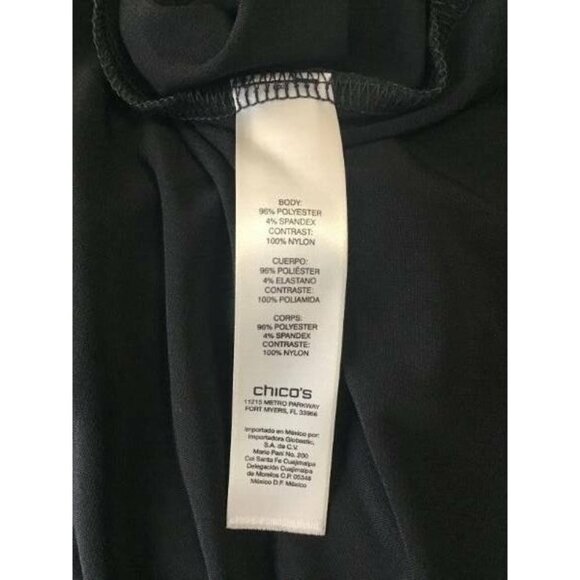 CHICO'S Skirt 1 Small/Medium Black Knit Layered Ke - Picture 7 of 8